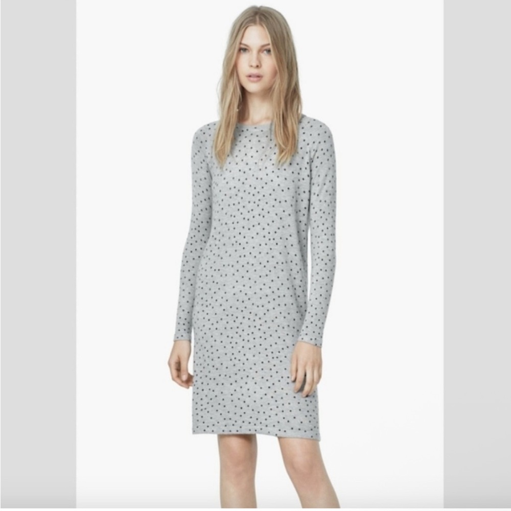MANGO Gray and Black Polka Dot
Sweater dress Size M